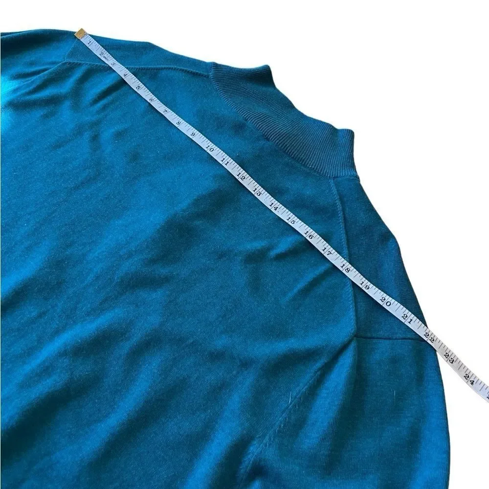 Jos a bank signature collection sweater teal size 2X prima cotton